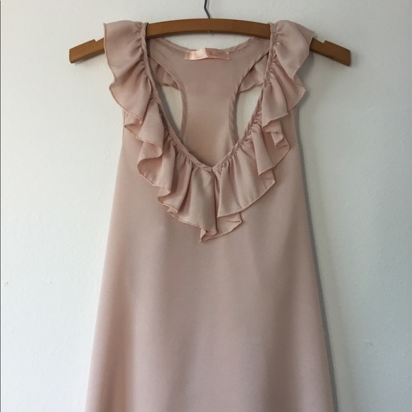 Prevett Sheer Ruffle Racerback Shell - Picture 2 of 7